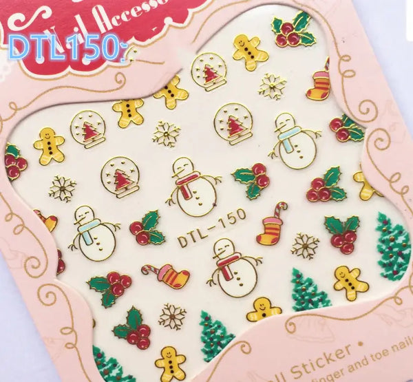 Haven Home 3D Christmas Nail Art Stickers Set