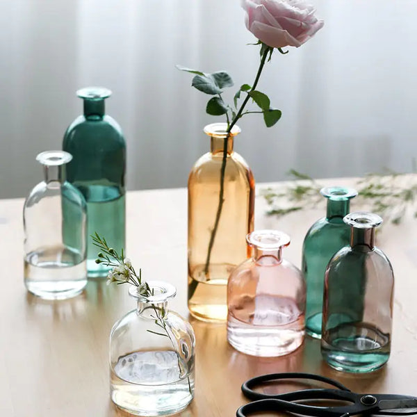 Nordic Glass Flower Vase Decor - HavenHome