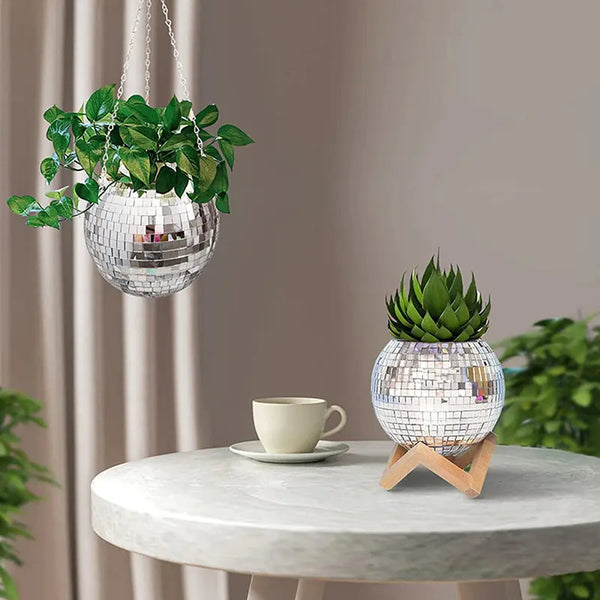 Disco Ball Flower Hanging Vase - HavenHome