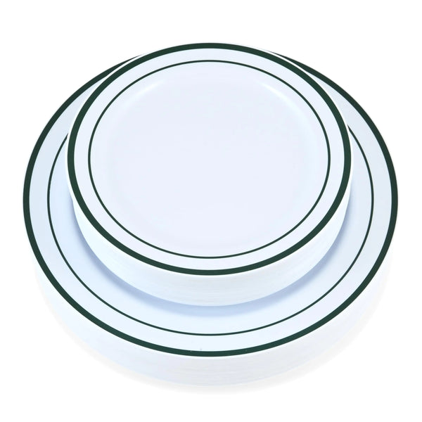 premium plastic plate set 60 pieces dinner and salad plates